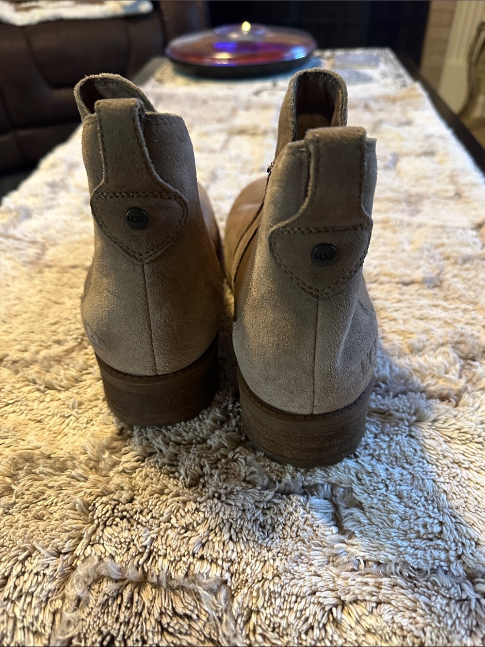 UGG Women's Taupe Suede Chelsea Ankle Boots - Picture 8 of 12